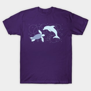 Sea Turtle and Dolphin T-Shirt